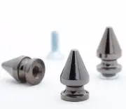 20 of the Black 13mm (1/2 inch) Tree Spikes StudsAndSpikes. Leathercraft