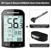 ROCKBROS Cycling GPS Computer Heart Rate Monitor ANT+ Bluetooth Speedometer