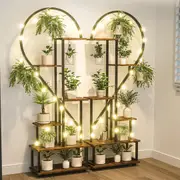 Fin 2Pcs Extra Large Plant Stand Hanging Baskets Heart Shape Bookshelf Separated Use