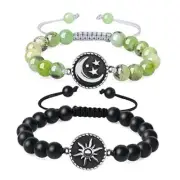 My Sun and Stars Moon of My Life Stone Beaded Matte Onyx & Australian Jasper