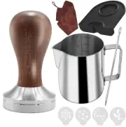 51mm Coffee Tamper Set Barista Kit for Portafilter Machine Wooden Espresso Ta
