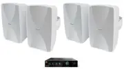 JBL CSMA 1120 Commercial 70v Amplifier+4) White Speakers For Restaurant/Bar/Cafe