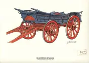 Glamorgan Waggon 1870 colour laminated poster A4