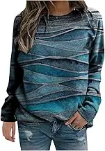 Women Summer Long Sleeve Thermal Crewneck Casual T-Shirts Com Loose Sweatshirts Women's Blouse Leopard Tunic Top