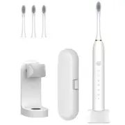 Newest Ultrasonic Electric Toothbrush Rechargeable USB with Base 6 Mode Adults Sonic Toothbrush IPX7Waterproof Travel Box Holder