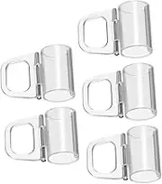 FUTUREORYY 5 Pack Pleated Curtain Hook Handles Easy Install Retainer Holder for Window Shades Blind Cover Clips Replacement for Blind Clips for Roller Shades