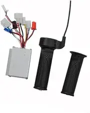 Vuzmode Ebike Brush Controller Throttle Non Slip Grip Set, for Electric Scooter Bike Heat Dissipation Circuit Board,Easy Installation Scooters Spare Parts(36V 500W) E-Scooter Brushless Controller