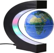 C Shape Magnetic Floating Globe Lamp Earth Lamp Tennis Ball Black Electric