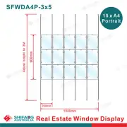 Real Estate Window Display 3x5 A4P, Acrylic Cable Hanging Display,Window Signage