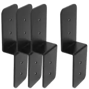 4 PCS Black Deck Joist Tie, Steel Z Pergola Bracket 6" Post to Beam Support, ...