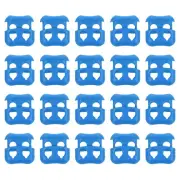40Pcs Plastic Cord Lock Ends Toggle Spring Toggle Stopper, Sky Blue