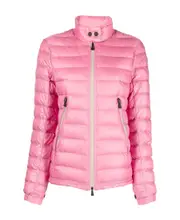 logo-patch padded-design jacket 0,1,2,3 pink