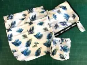 MCN Designer Bums Blue Fighting Fish Bundle: ALL NEW Nappy, Wetbag & Change Mat