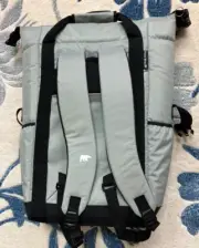 New Polar Bear Backpack Cooler Grey/Black 12Wx7Dx18H Holds 18 Cans Has Dell Logo