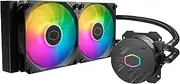 Cooler Master MasterLiquid 240L Core 2x120mm 120 ARGB Fans New Dual Chamber Gen S CPU Liquid Cooler, Black
