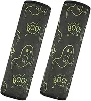 Car Seat Belt Pads Set of 2 Breathable Car Safety Seat Belt Strap Shoulder Pad Backpack Shoulder Strap Pad Cover Car Accessories for Women Men Kids M Halloween Pattern