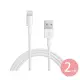 【2入組】APPLE適用 Lightning 8pin 電源連接傳輸線 1M (iphone XS系列)