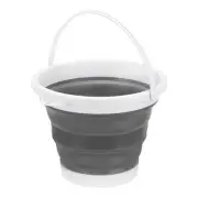 10L/2.6Gallon Collapsible Bucket Foldable Bucket Plastic Round Tub Gray