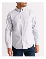 [R.M.Williams] Regular Oxford Stripe Long Sleeve Shirt in Multi