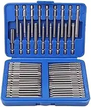50Pcs Screwdriver Bit Set Security Bit Set Long Magnetic Driver Kit Drill Screwdriver Bit Set Screw Driver Bits with Storage Case Hex Star Bits Spanner Bits