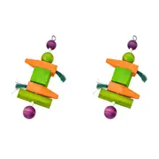 2x Nature Island Colorful Wooden Chew Play Rabbit/Guinea Pig Small Pet Toy Green