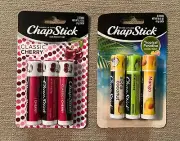 ChapStick Lip Balm 3 Pk ~ You Choose: Classic Cherry or Tropical Paradise New