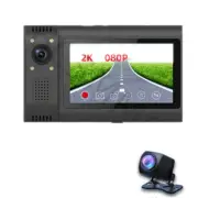 Car Dash Camera DVR Front Inside Rear Cam 3in Video Recorder WIFI Night Vision