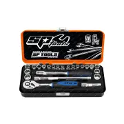 SP Tools 23Pcs 1/4" Drive Socket Set - Metric / SAE 6 Point or 12 Point Cr-V