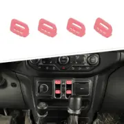 Center Window Lift Switch Control Cover Trim Pink For Jeep Wrangler JL JT 2018+ (for: Jeep)