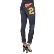 DSQUARED2 Sexy Twist Jean Logo Patch Denim Jeans Blue It 42 S