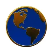Two-Sided World Globe Golf Ball Marker & Hat Clip