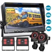10" DVR Quad Monitor 4x 4CH Realtime Backup Dash Cam Side Recording Camera Truck