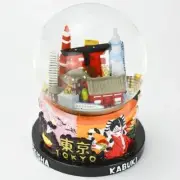 Tokyo Japan Snow Globe 3.5" Tower Skytree Asakusa Geisha Kabuki Sumo Sushi NEW