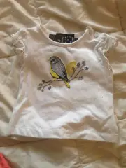 PUMPKIN PATCH FIELDS OF GOLD BIRD FLUTTER TEE BNWT SZ 3-6 MTHS (g49