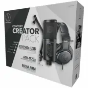 Audio-Technica Creator Pack - ATR2500X-USB + ATH-M20X + Boom Arm