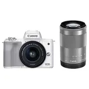 [New] Canon EOS Kiss M/M50 Mark II (White) + EF-M 15-45mm & EF-M 55-200mm is STM