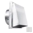 Stainless Steel Square Extractor Fan Duct Vent Mesh Cover Screw Sealing Ring-Set
