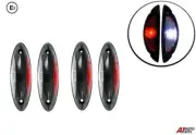 4x Red White Led Corner Side Marker Lights Flat Base Outline Lamps Truck Trailer