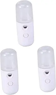 minkissy 3pcs Facial Steamer for Face Mist Skin Care Portable Mini Spray Charging White