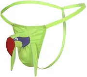 [CJKDXDH] Men's Novel G-String Pants Men G-String Exotic Underwear Bird Thong Funny Cute Thong for Male Men Cosplay G-String Fancy Panties Green, Green, 1