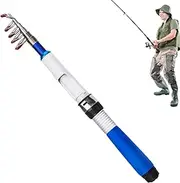 Telescopic Fishing Pole | Telescopic Casting Fishing Sea Rod,Travel Fishing Rod for Bass Trout Saltwater Freshwater with Comfortable Handle for Men Him