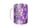 DANIELLE Coffee Mug / Cup featuring the name in photos of PURPLE sign letters