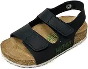[BOATILUS smelly welly] Boatilus Children's Leather Mules, Slippers for Nursery & Primary School, Velcro Sandals, Hiking Sandals
