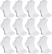 [Rainbow Socks] 6 or 12 pairs of Cotton SPORT Athletic Socks, Black or White For Mens and Womens