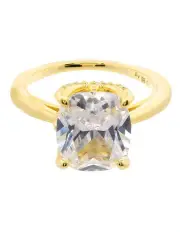[Georgini] Sydney Soiree Elaine Cushion Cut Ring Gold-9