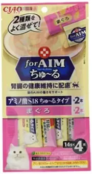 INABA CIAO for AIM Amino acid S18 & Tuna Churu Cats Treats Kidney Heath 14g x 24