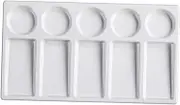 10 Well Watercolor Paint Palette Ceramic Mixing Palette Premium Colour Mixing Tray for Beginner Painting Palette Dipping Tray, 19.2cmx10.8cm