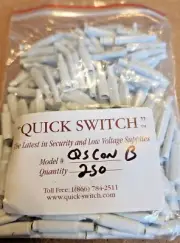 Quick Switch White B Connectors (Bag of 250, Wire Crimp Splice Clip, Dry, Non-fi