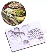Cute Succulent Flower Plants DIY 3D Silicone Mold Making Ice Blocks Candy Fondan