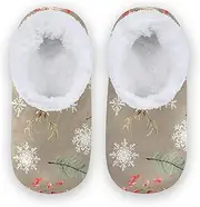 [Caihoyu] House Slippers for Kids Girls Boys Coral Fleece Non-Slip Travel Slippers Bedroom Home Office Travel Yoga
